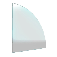 Sklo pod kamna - FLAMINGO Výseč 1000x1000 mm / 8 mm