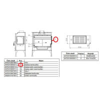 Náhradní díl pro HAAS+SOHN - ARKTIC,černá,kování Au- Deska 19x210x250 /mat. VC 1000
