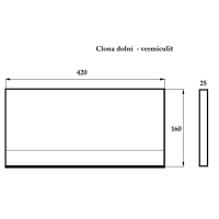 Náhradní díl pro HAAS+SOHN - VAASA IV, - clona dolní LACFIRE - 25x160x420