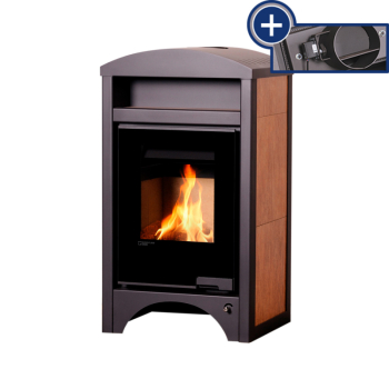 Krbová kamna AQUAFLAM VARIO ® BARMA 11/5kW dlažba Ořech, elektronická regulace