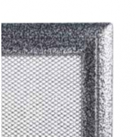 Kratki mřížka Oskar černo-stříbrná lakovaná 17x30 bez žaluzie