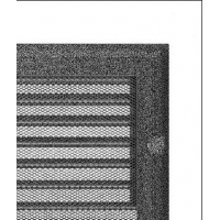Kratki mřížka Oskar černo-stříbrná lakovaná 17x37 s žaluzií