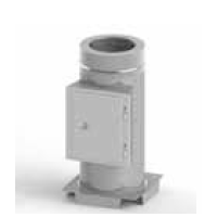 Dvířkový díl se základovou deskou a spodním odtokem kondenzátu KS403 200 mm (síla plechu 0,6 mm + izolace 32 mm)