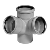 HTED rohová odbočka DN 110/50/50 45°