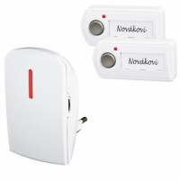 Bezdrátový síťový zvonek 2 × vysílač - tlačítko, 1 × přijímač BZ11-12