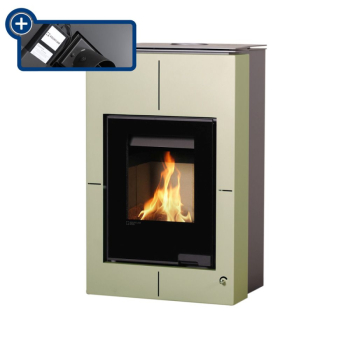 Krbová kamna AQUAFLAM VARIO ® SAPORO 11/5kW olivová, elektronická regulace