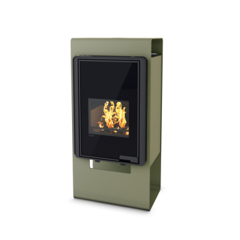 Krbová kamna FLAMINGO DELUXE ® SINGA, olivová