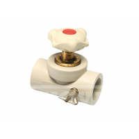 PPR - VENTIL PŘÍMÝ PLASTOVÝ S VÝPUSTNÝM VENTILEM D 63 - Ekoplastik