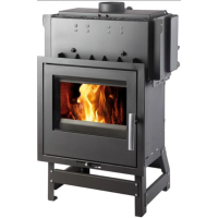 HAAS+SOHN - VESUVIO II/10/1S s výměníkem - černá/litinová dvířka