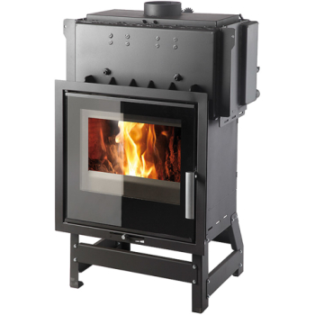 HAAS+SOHN - VESUVIO II/12/2S s výměníkem - černá/potisk skla