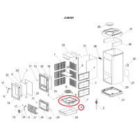 La Nordica - náhradní ohniště pro kamna JUNIOR, GEMMA, GEMMA FORNO, MINOR, SUPER JUNIOR, TEA