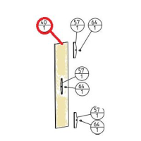 JOTUL náhradní sklo F 370 ADV boční, levé