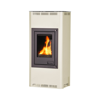Krbová kamna AQUAFLAM ® 7 s výměníkem - krémová, automatická regulace