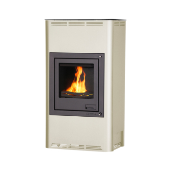 Krbová kamna AQUAFLAM ® 17 s výměníkem - krémová, manuální regulace