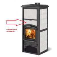 La Nordica - náhradní čelní kachle bílá menší - pro kamna LORIET