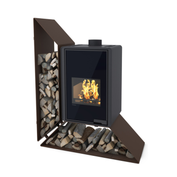 Krbová kamna FLAMINGO DELUXE ® KAMPA levá, hnědá - sametová