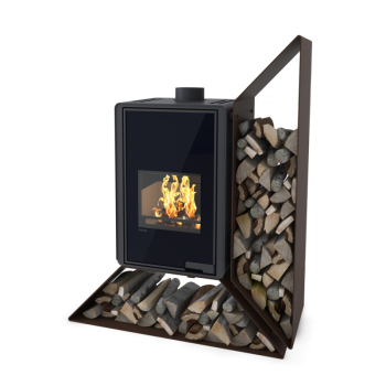 Krbová kamna FLAMINGO DELUXE ® KAMPA pravá, hnědá - sametová