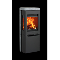 JOTUL F 165 S BP mastek, podstavec s dvířky, boční prosklení, černý lak