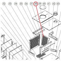 MBS - Ersatzteil aus Gusseisen für den Ofen - Rückenteil - STRONG - G00142