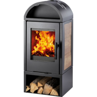 HAAS+SOHN - VISTA, černá, sokl+víko plechové, boční obklad dlažba