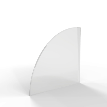 Sklo pod kamna - FLAMINGO Výseč 1000x1000 mm, fazeta / 6 mm