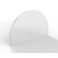 Sklo pod kamna - FLAMINGO Oblouk 700x450 mm, fazeta / R350 / 6 mm