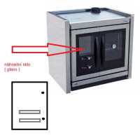 MBS - náhradní sklo do topeniště - sporák STRONG