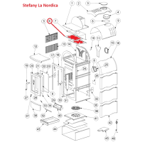 La Nordica - náhradní deflektor nerez pro kamna Stefany, Norvegia, Svezia