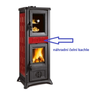 La Nordica - náhradní čelní kachle pro GEMMA FORNO - bordo