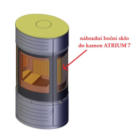 ABX - náhradní boční sklo do kamen ATRIUM 7