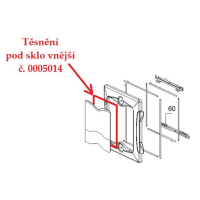 La Nordica - těsnění pod sklo vnější samolepící 12x3mm America / Cucinotta