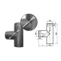 Karl Dvoucestná klapka, průměr 200 mm (síla 2mm) - černá