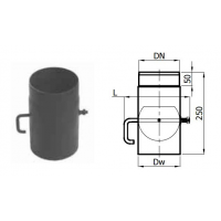 Karl Komínová klapka pro krbová kamna, průměr 150mm (síla 2mm) - šedá