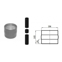 Karl Spojka rour samec-samec, průměr 130mm (síla 2mm) - černá
