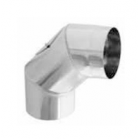 Karl koleno pevné s čistícím otvorem 90°/ 180mm (síla 2mm) - nerez