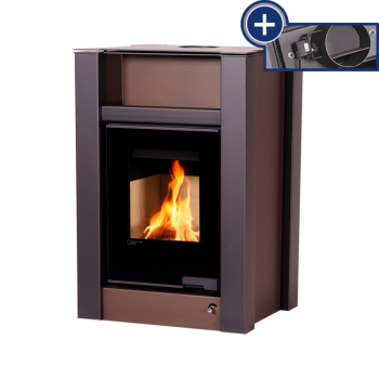 Krbová kamna AQUAFLAM VARIO ® LEND 11/7kW hnědá - sametová, elektronická regulace