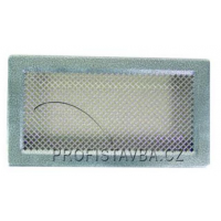 Karl KLASIK ventilační mřížka  bez žaluzie 192 x 123mm - stříbrná patina