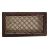 Karl KLASIK ventilační mřížka  bez žaluzie 450 x 123mm - měděná patina