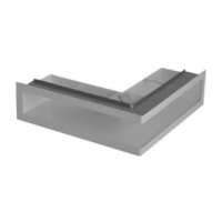 Karl ventilační otvor s montážním rámem - rohový, 500 x 500 x 100mm - bílá