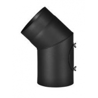 Morafis koleno s čistícím otvorem 45°/ 130mm ( síla 1,5mm) - černá