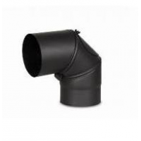 Morafis koleno s čistícím otvorem 0-90°/ 200mm (síla 1,5mm) - černá