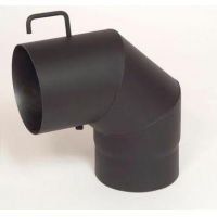 ABX koleno s klapkou 90°/ 150mm (síla 1,5mm) - černá