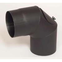 ABX koleno s čistícím otvorem 90°/ 150mm (síla 1,5mm) - černá