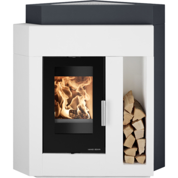 HAAS+SOHN - PINUS II rohový - krbová vložka PINUS AL, smaltovaná dvířka, rohové provedení