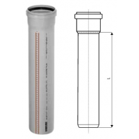 HTEM trubka s hrdlem DN 50/1000mm