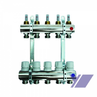 Rozdělovač BIANCHI CR331-11 pro podlahové vytápění, niklovaný - 550mm