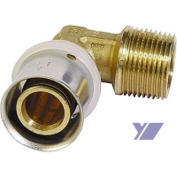 Lisovací koleno s vnějším závitem COMISA 20 x 1/2