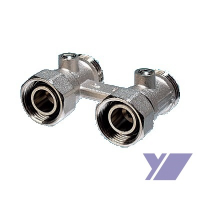 Lisovací H-ventil přímý COMISA, 3/4 x 3/4 mm